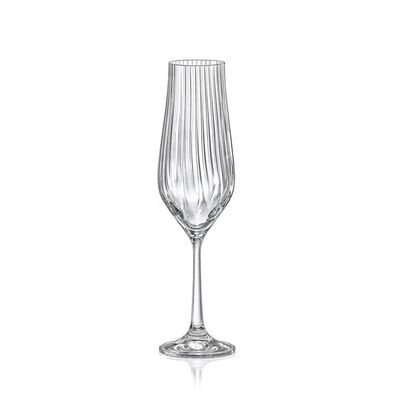 Sektgläser Tulipa Optic 170 ml 6er Set Kristallglas Bohemia Crystalex