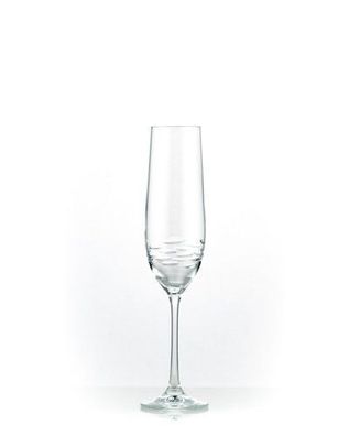 Sektgläser Viola Stone klar geschliffen 190 ml 6er Set Kristallglas Bohemia Crystalex