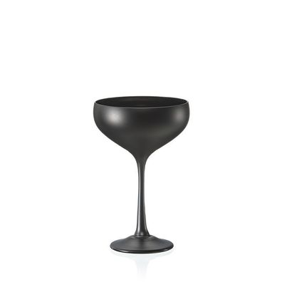Sektschale Coupe Praline Coffee schwarz Kristallgläser 180 ml 4er Set