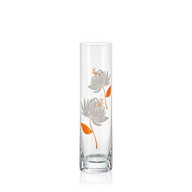 Vase Spring Blumenvase orange weiß S1700 Kristallvase 240 mm Bohemia Crystalex