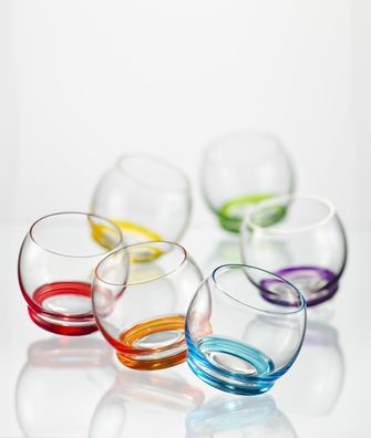 Wassergläser Crazy 390 ml 6er Set Kristallglas Bohemia Crystalex