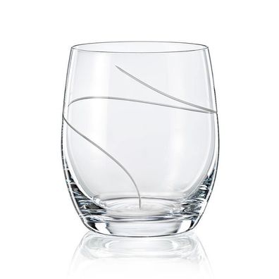 Wassergläser Model UP matt geschliffen 300 ml 2er Set Kristallglas Bohemia Crystalex