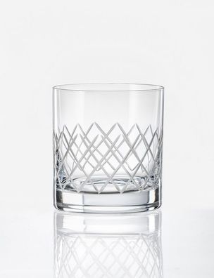 Wassergläser Whiskygläser Barline Kristallglas matt geschliffen 280 ml 4er Set BM775