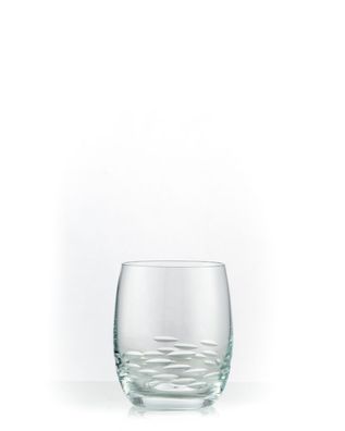 Wassergläser Whiskygläser Viola Stone klar geschliffen 300 ml 6er Set Bohemia