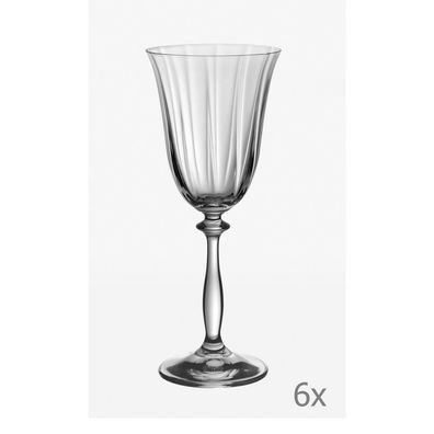 Weingläser Angela Optic 185 ml 6er Set Kristallglas Bohemia Crystalex