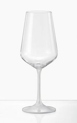 Weingläser Rotweingläser Black & White 450 ml 2er Set weiß am Fuß Kristallglas