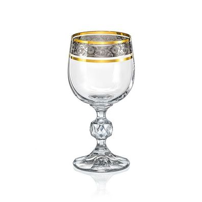 Weingläser Rotweingläser Claudia Exclusive 230 ml 6er Set Bohemia Crystalex