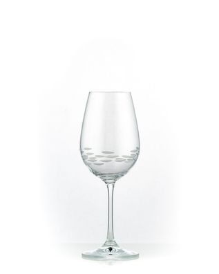 Weingläser Viola Stone matt geschliffen 350 ml 6er Set Kristallglas Bohemia Crystalex