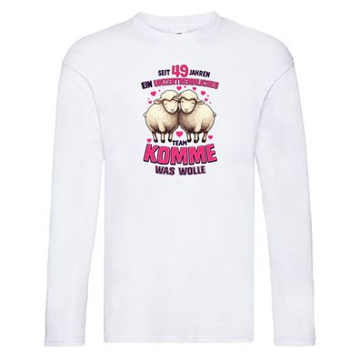 49 Jahre Verheiratet | 49 Jahre ein Team | Ehepaar Long Sleeve Weiß