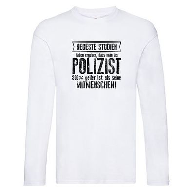 Neuste Studien: Polizist | Polizei Long Sleeve Weiß