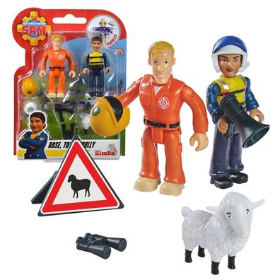 Rose, Tom, Wolly | Spiel-Figuren Set | Feuerwehrmann Sam | Simba