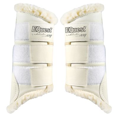 EQuest Softgamasche für Pferde, 2er Set - Champagner/Natur, L