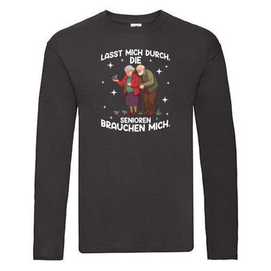 Senioren brauchen mich | Altenpflege | Pflegekraft Long Sleeve Schwarz