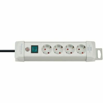 Brennenstuhl Steckdosenleiste, Premium-Line 4x grau 1.8m