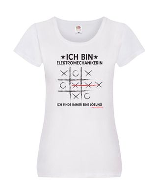 Lösung finden: Elektromechanikerin | Mechanikerin v2 Damen Shirt Weiß