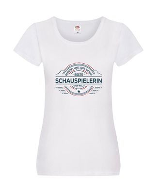 Geprüft und sicher: Schauspielerin | Theater Damen Shirt Weiß