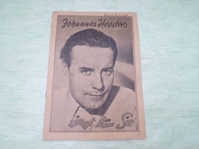 Johannes Heesters singt für Sie 7 Lieder Peter Schaeffers Musikverlag Berlin W50 1941