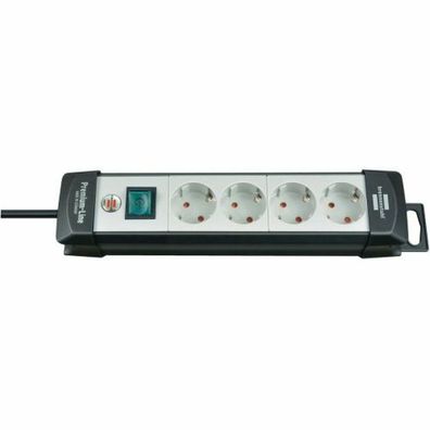 Brennenstuhl Steckdosenleiste, Premium-Line 4x sw/grau
