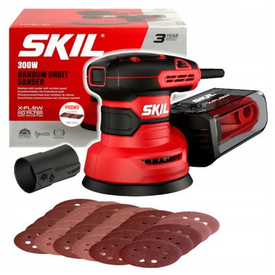 SKIL 7471 AB Ponceuse excentrique 300W 125mm (15x papier abrasif) SR1E7471AB