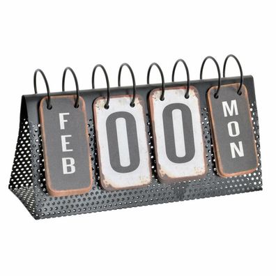 Tischkalender DKD Home Decor Metall (27 x 9 x 15 cm)