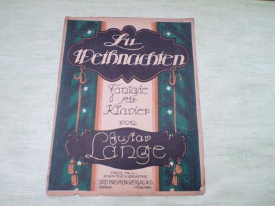 Zu Weihnachten Fantasie Klavier Drei Masken Verlag Gustav Lange