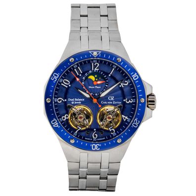 Carl von Zeyten CVZ0093BLMS Automatik Kirchzarten Armbanduhr Saphirglas, Mondphase