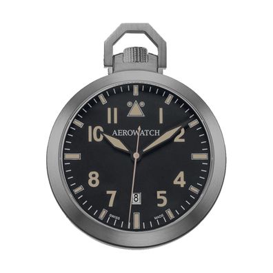 Aerowatch 42829 AA06 Taschenuhr Lépine Flieger Datum, 48mm