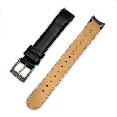 Mondaine Ersatzband Stegbreite 14mm Lederband Wechselband, schwarz, A629.30341.11SBB
