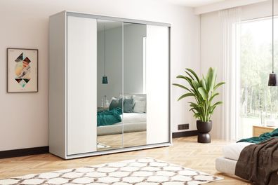 FurMeb24 Schiebetürenschrank A3 125×215/245×62 cm - mit Spiegel