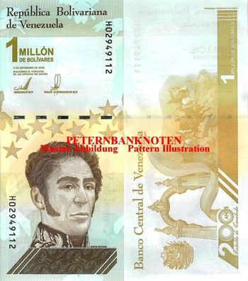 Venezuela 1 Million Bolivares 2020 (2021) Unc P. NEW 6120#