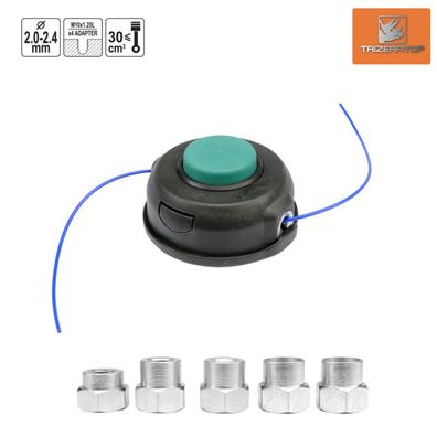 Freischneider, Trimmer Fadenkopf, Mähkopf 2 - 2,4mm inkl. 5 Adapter