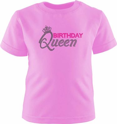 Kinder Geburtstagsshirt kurzarm bedruckt mit Birthday Queen Punkte