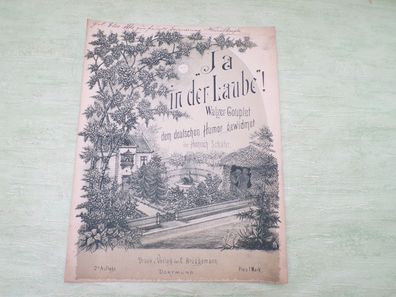 Ja in der Laube Walzer Humor Heinrich Schäfer Brüggemann 2. Auflage