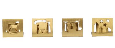 Weihnachtseckchen Kartenhalter 4er Set