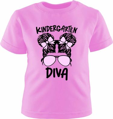 Kinder Geburtstagsshirt kurzarm bedruckt mit Kindergarten Diva