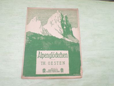 Alpenglöckchen Th Oesten Birnbachs Volksausgabe n° 133 Klavier Notenblatt