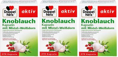 Doppelherz Knoblauch Kapseln 3x270 Stk Nahrungsergänzungsmittel