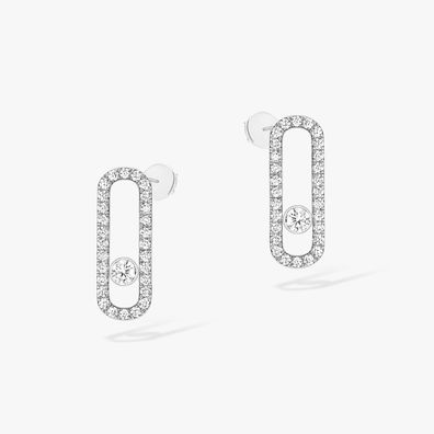 Messika - 12183 -WG - Einen Pavé -set -Diamantohrringe bewegen