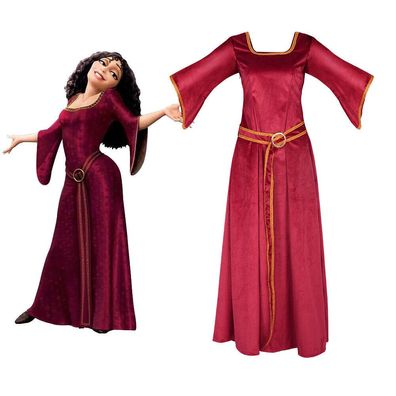 Cosplay Tangled Rapunzel Mutter Gothel Kostum Halloween Karneval Anzuge Kleider
