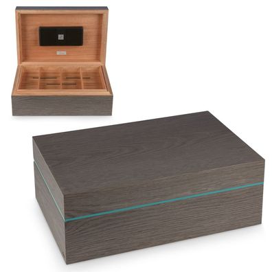 Zino Humidor Z80 Graueiche & Cyan für bis zu 80 Zigarren
