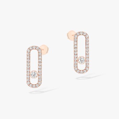 Messika - 12183 -pg - Move One Diamond Pavé Ohrringe bewegen