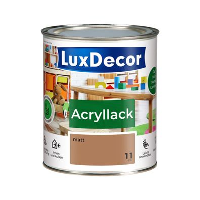 Holzlack Acryllack 750ml Matt (11) Caffe latte Lack Spielzeuge Metall Möbel