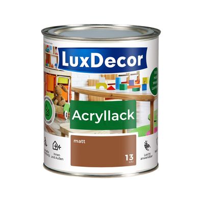 Acryllack 750ml Matt (13) Hawaiianische Zigarre Holzlack Lack Spielzeuge Metall Möbel