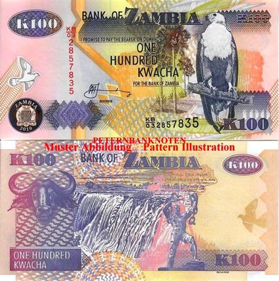 Sambia / Zambia 100 Kwacha 2010 Unc. P. 38 625#