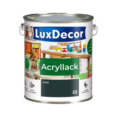 Acryllack Matt (23) Berggipfel 2,2L Buntlack Holzlack Spielzeuge Metall Möbel