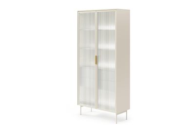 BETTSO Zweitürige Vitrine ILUMI tall aus Kaschmir