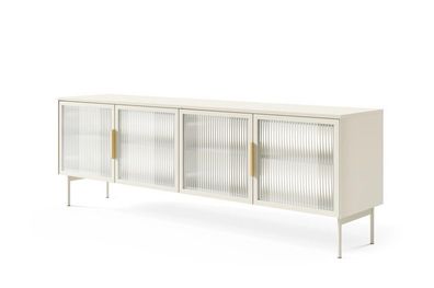 BETTSO RTV Schrank ILUMI 4D in Kaschmir für das Wohnzimmer