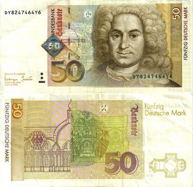50 Deutsche MARK Deutschland 1996 (SEHR GUTER Zustand) 64400 # gebraucht