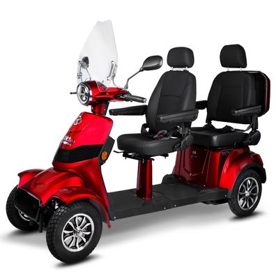 Rolektro E-Quad 25 V.3 Duo Premium, Lithium, Rot, 25 km/h, Seniorenmobil