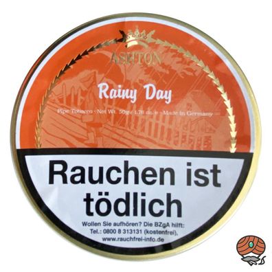 ASHTON Pfeifentabak Rainy Day 50g Dose